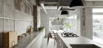 Кухня в стиле бетон и дерево в Алапаевске